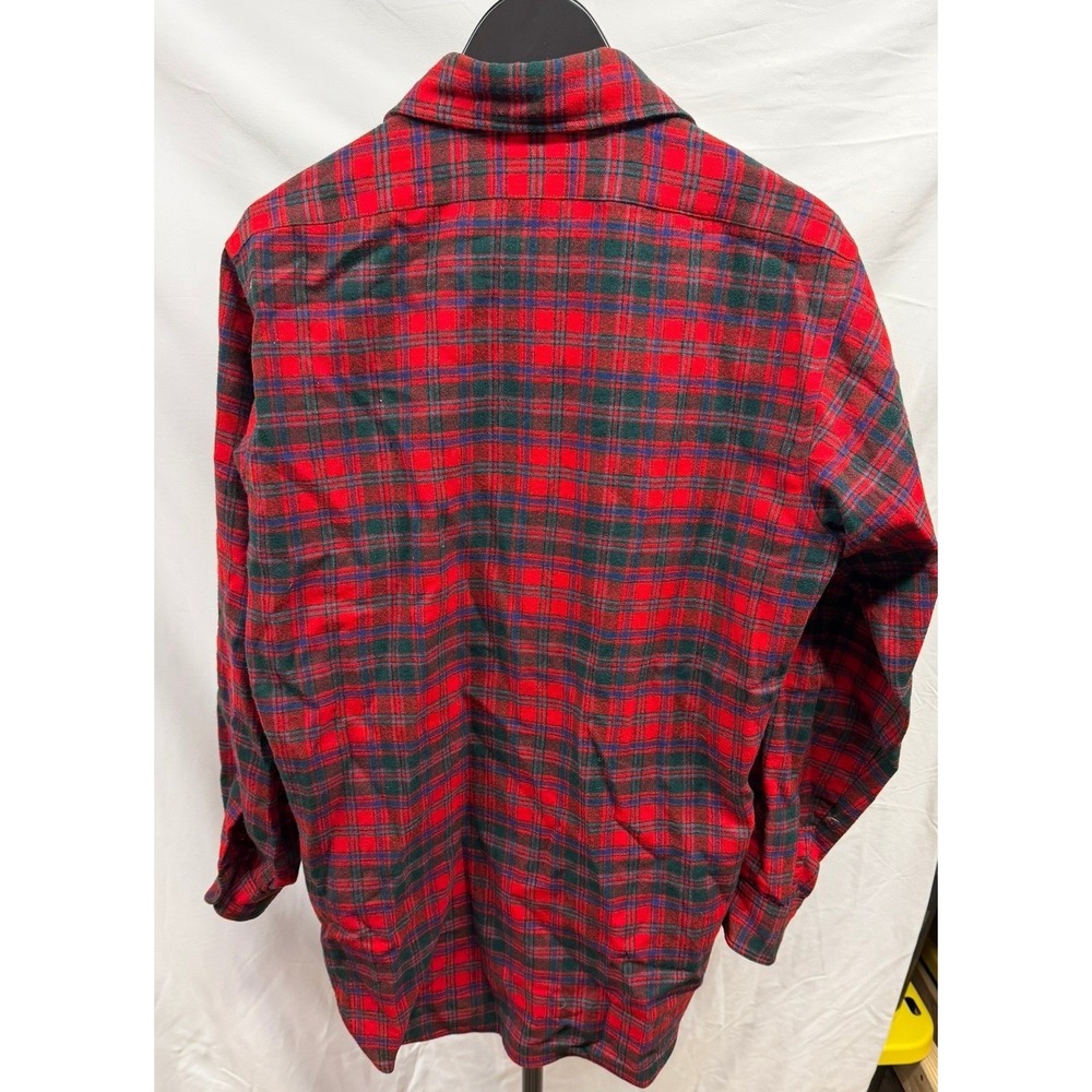 Vintage Pendleton Tartan Plaid 100% Pure Wool Made‎ in USA Flannel Sz M - Picture 5 of 9